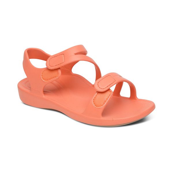 Aetrex Women's Jillian Sport Water-Friendly Sandals Coral Sandals UK 3502-745